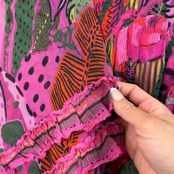 FARM Rio Pink and Green Maxi Dress - Picture 8 of 13